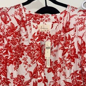 Anthropologie Somerset maxi dress Coral floral